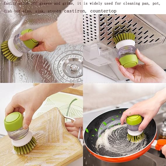 Automatic Liquid Adding Cleaning Brush Multifunctional Kitchen Pot Washing Brush